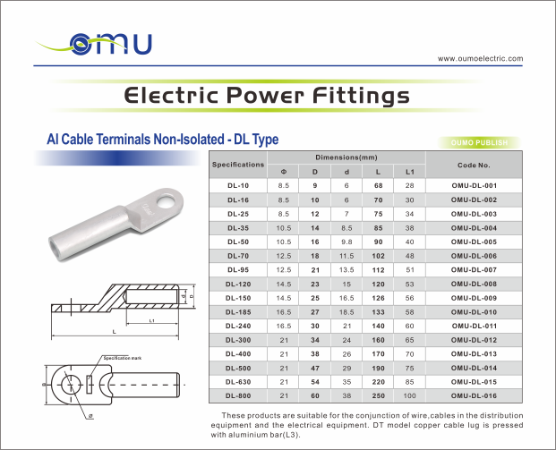 Al Cable Terminals Non-Isolated DL