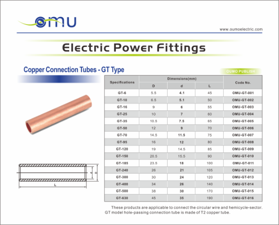 Copper Connection Tubes GT