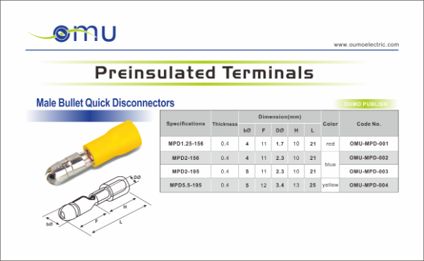 Male Bullet Quick Disconnectors MPD