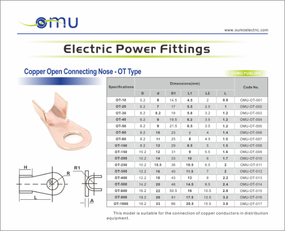 Copper Open Connecting Nose OT